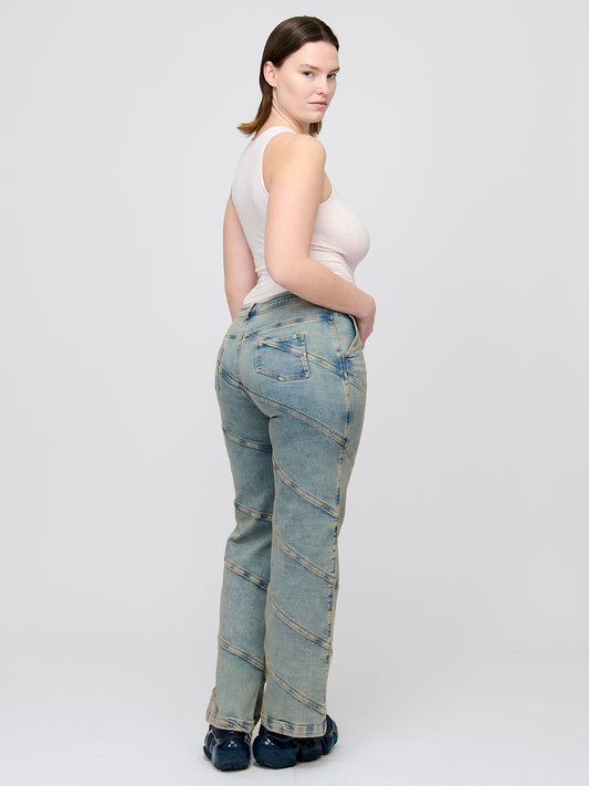 Denim Spiral Jeans