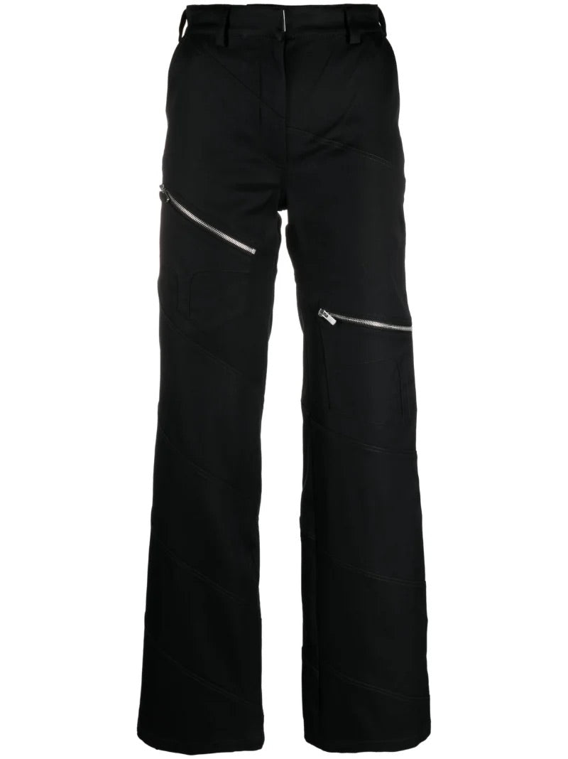 SPIRAL ZIP CARGO TROUSERS