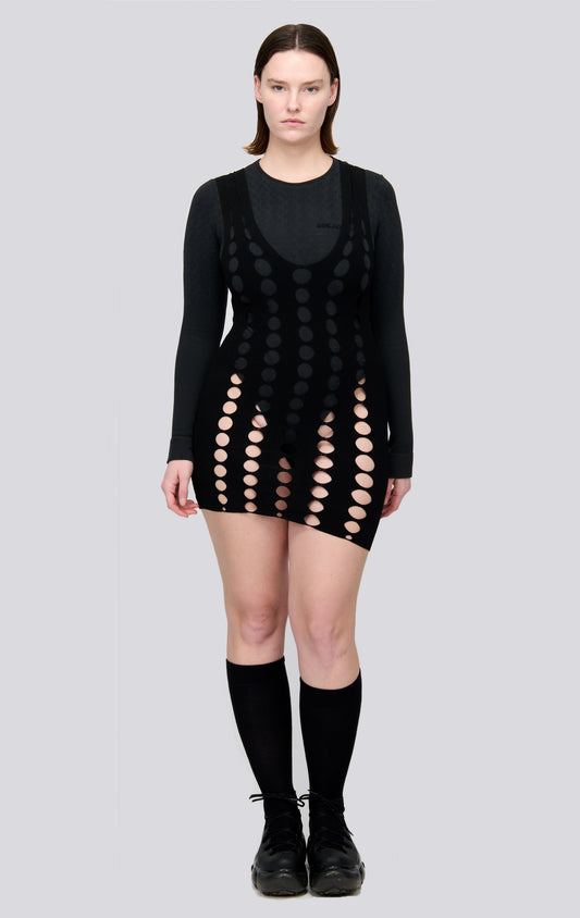 Squiggle Knit Mini Dress