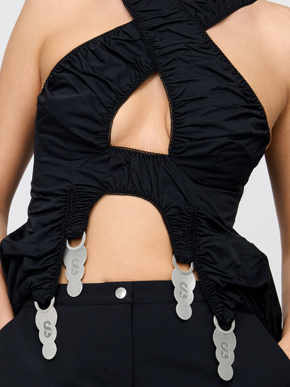 Puff Criss-Cross Apron Top