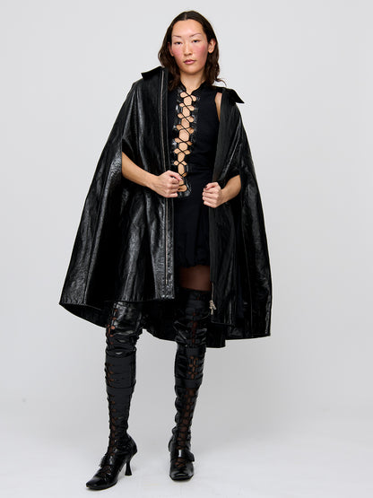 Interlaced Mini Puff Dress