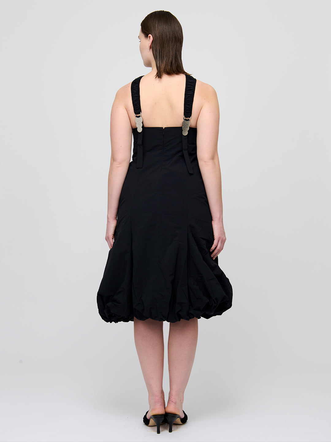 Puff Midi Criss-Cross Dress