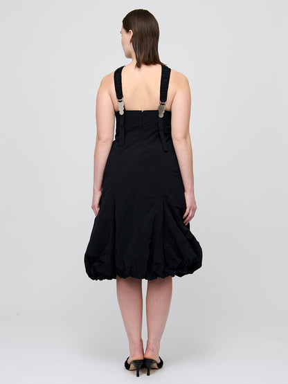 Puff Midi Criss-Cross Dress
