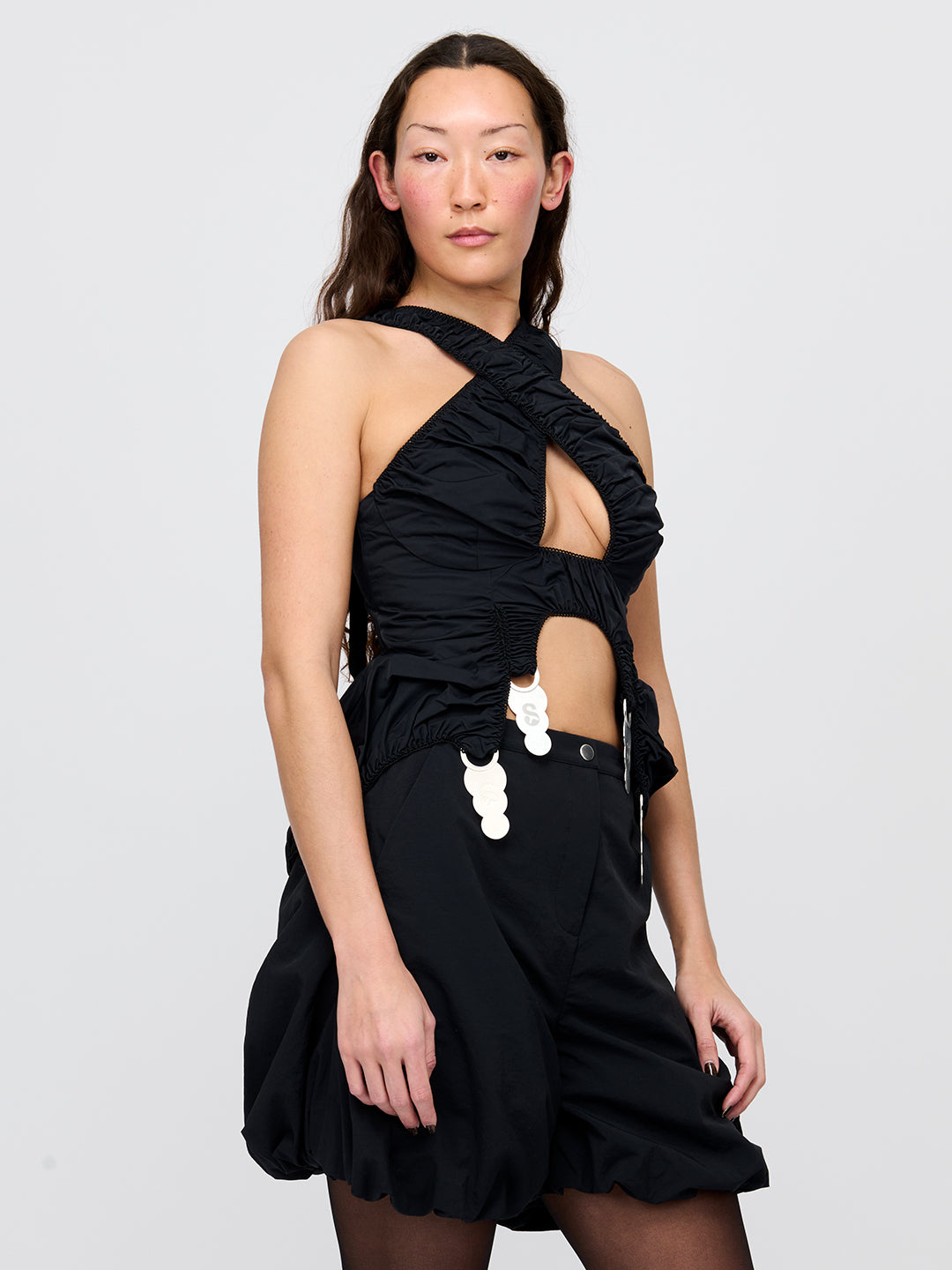 Puff Criss-Cross Apron Top