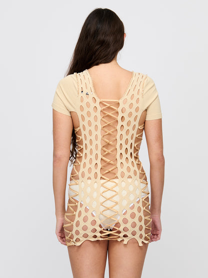 Squiggle Knit Crystal Mini Dress