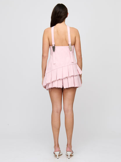 Asymmetrical Mini Tie Playsuit