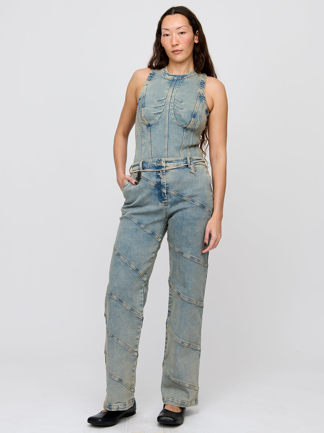 Denim Spiral Jeans