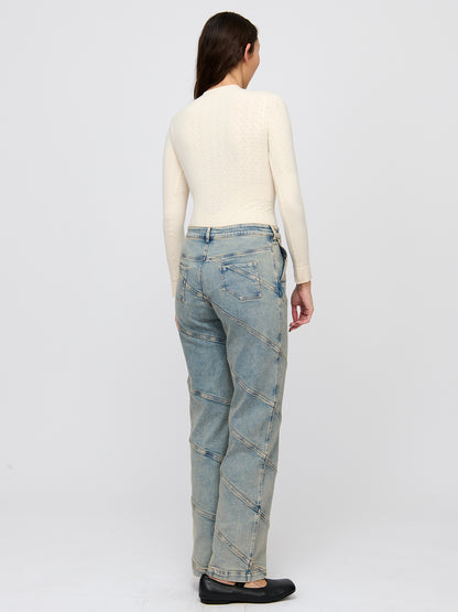 Denim Spiral Jeans