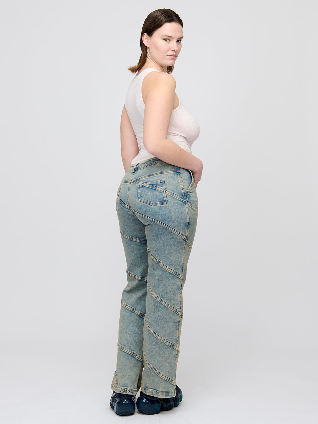 Denim Spiral Jeans